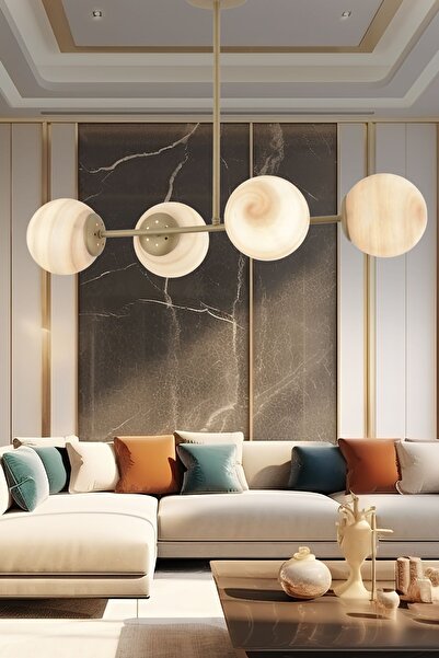 Apliqa ERDA 4LÜ ESKİTME AVİZE Modern Mutfak Yemek Masası Üstü Yatak odası Salon Avize