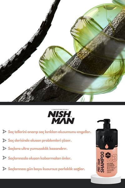 NISHMAN 03 Inca Inchi Complex / لجميع أنواع الشعر / مشكلات الشعر بالكامل - شامبو 1250 مل