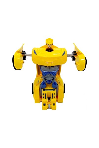 Genel Markalar Sarı Renk Şimşek Mcqueen Robota Dönen Çek Bırak Araba