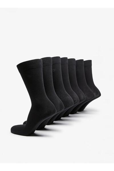 Duchini Solid Crew Length Socks - Set of 7