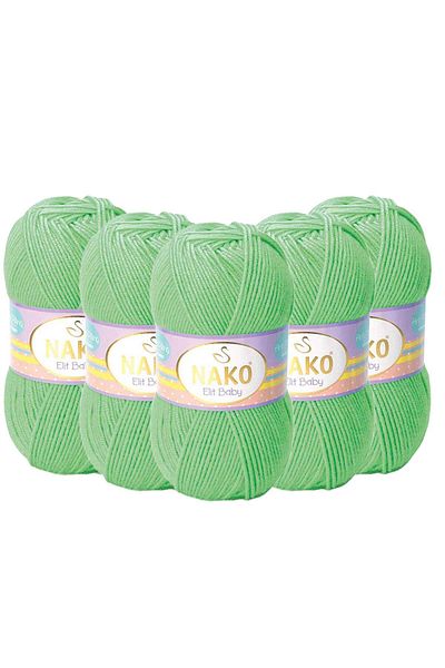 NAKO 5 τεμάχια Nako Elit Baby Πράσινο Anti Pilling Πλέγμα - 5956