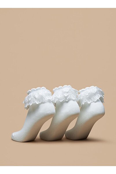 Flora Bella by Shoexpress Frill Detail Ankle Length Socks - Set of 3