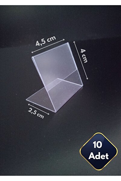 Global Türk Etiketlik isimlik Kartvizitlik 4,5x4 cm Mini Stand PVC Plastik Ka...