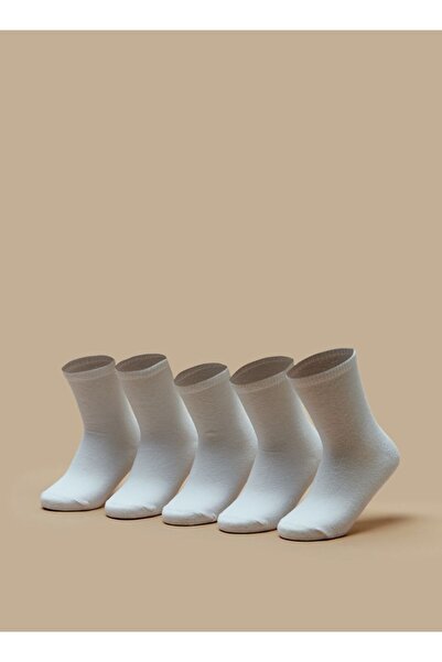 Juniors Solid Crew Length Socks - Set of 5