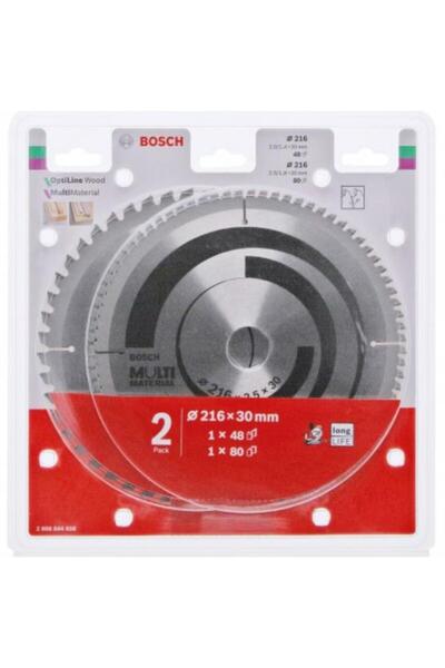 Bosch Daire Testere Bıçağı 216x30x48/80T 2li