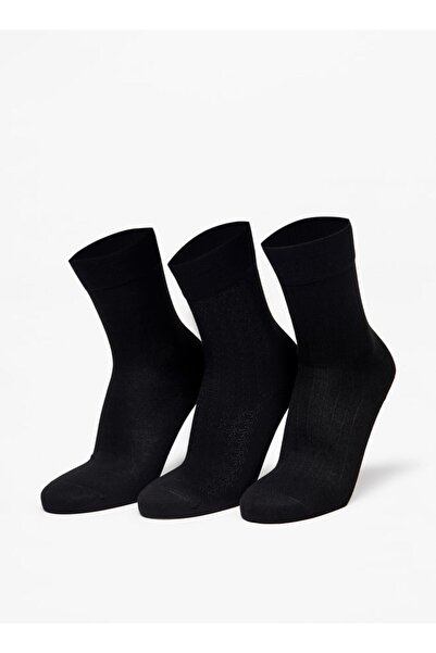 Duchini Textured Crew Length Socks - Set of 3