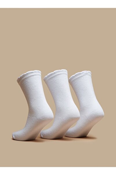 Juniors Textured Crew Length Socks - Set of 3