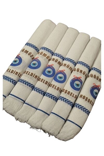 yörük tuhafiye Wedding Towel. Car Convoy Towel White Blue Model 12 Pieces School Towel