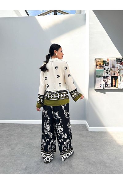 Lady Pixie Ethnic Patterned Women's Double Suit Set