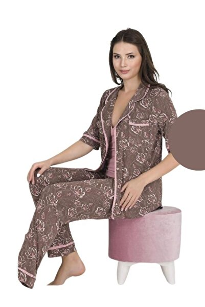Çiçek Desenli Pijama Takımı