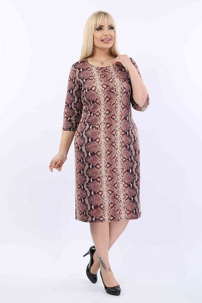 FARBAPLUS Plus Size Patterned Winter Dress with Pockets - 37c-2006