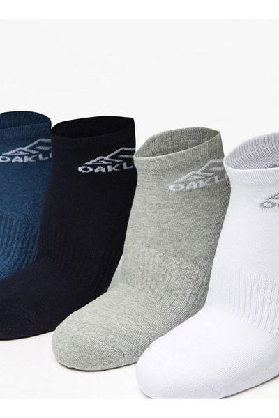 Oaklan by Shoexpress Logo Print Ankle Length Sports Socks - Set of 5