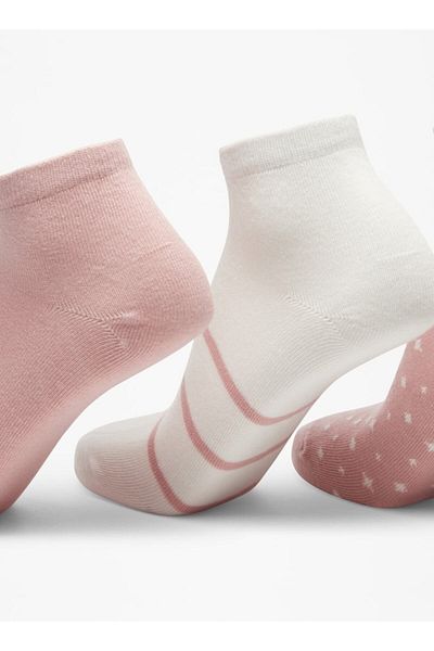 Flora Bella by Shoexpress جوارب مطبوعة بطول الكاحل - طقم من 3 قطع