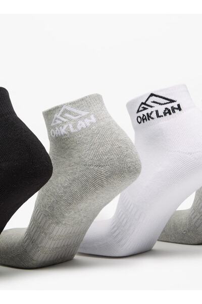 Oaklan by Shoexpress Logo Print Ankle Length Sports Socks - Set of 5