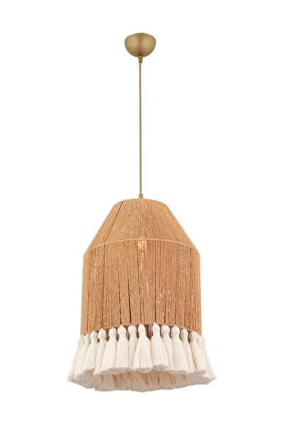 Apliqa Macaron Tekli Hasır Makrome Desenli Bohem Tarzı Yatak Odası, Çocuk Odası, Koridor, Salon Sarkıt Aviz