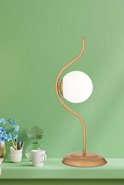 Apliqa Zeyna Eskitme Boyalı Beyaz camlı Modern Tasarım Salon-Oturma Odası-Yatak Odası Abajur