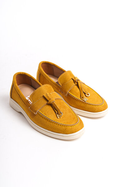 NAVİSHOES Mustard Women's Loafer - Model 218