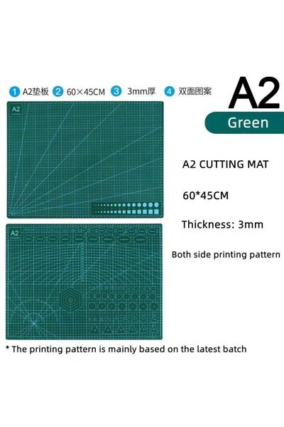 gebzehakikat Gebzeli Kesim Matı Kesim Altlığı A2 45x60 Yeşil Çift Taraflı Kul...