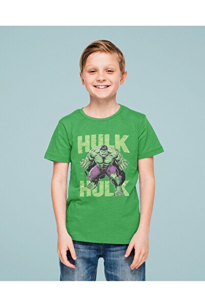 SEDİRLİ Tricou de vară pentru copii din bumbac pieptănat cu imprimeu Hulk