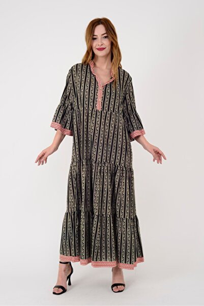 Park Moda AN10502 ROCHIE LUNGĂ CU DETALIU MARIN GARNI