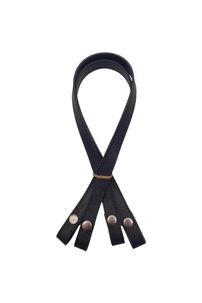 angel çanta aksesuar Τσάντα από συνθετικό δέρμα Black Angel - Διπλό στρώμα και ασημί μέταλλο, λαβή 70 cm