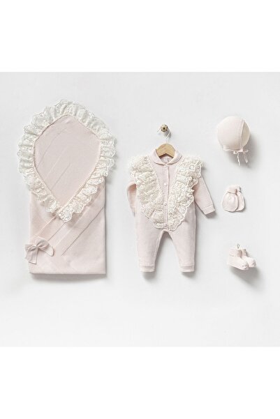 Nipperland Natural Cotton Knitwear Lace 5-Piece Newborn Set