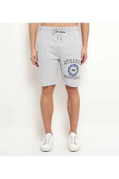 Aeropostale Men's Gray Elastic String Waistband Shorts
