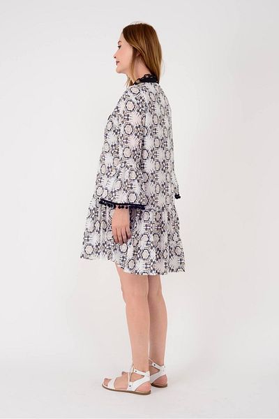 Park Moda An179 Marin Garni Detailed Short Dress