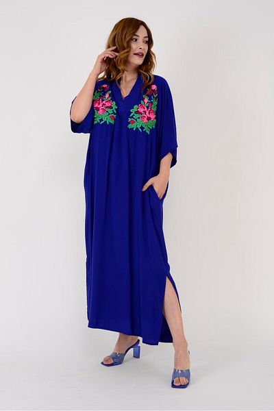 Park Moda AN10656 DETALIU DE BRODARE ROCHIE CU GÂTUL ÎN V