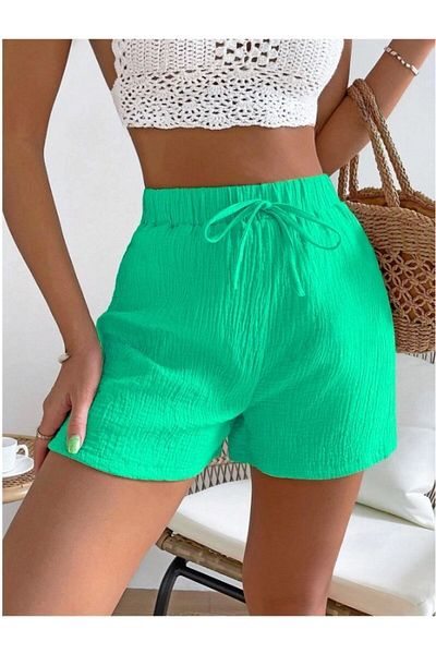 MOONBULL Mint Green - Kraťasy se zavazováním do pasu