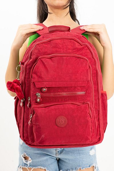 Çanta Trend Ultra Light Unisex Crinkle Backpack with Monkey Gift - Multi Pocket