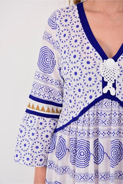 Park Moda AN10681 ROCHIE GARNI DETALIATĂ cu decolteu în V