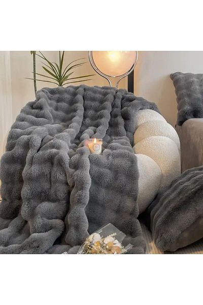 BALADI HOME Thick Rabbit Plush TV Blanket Single Size (1 piece) 130 *155 Very Soft 1 Quality