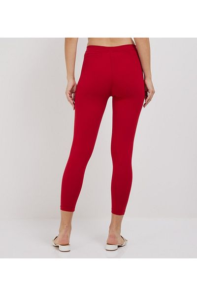 Aeropostale Women's Burgundy Plain Leggings