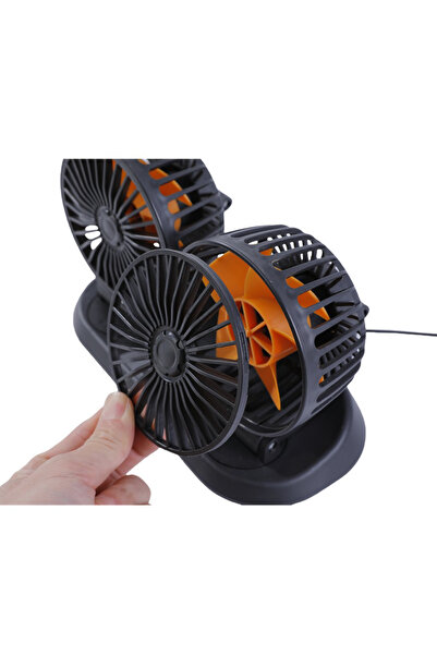 autovision Araç Içi Çift Başlıklı 360 Derece Dönebilen Araç Fanı - Araç Içi V...