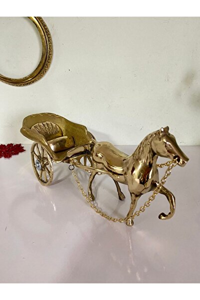 hediye PİRİNÇ DÖKÜM KOLTUKLU ARABA AT ARABASI DEKOR DEKORASYON EV OFİS DEKORU HEDİYELİK EŞYA