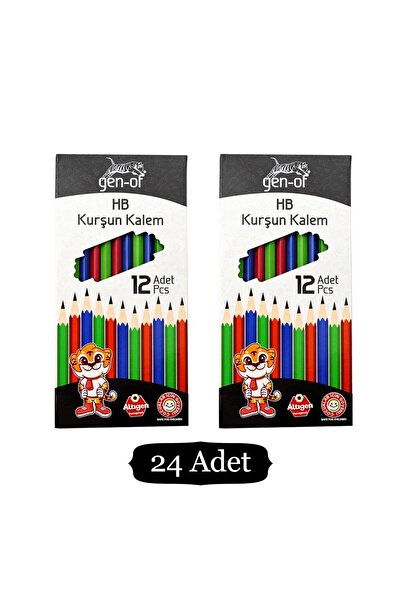 Gen-Of HB Köşeli Kurşun Kalem (GEN-6000) 24 Adet