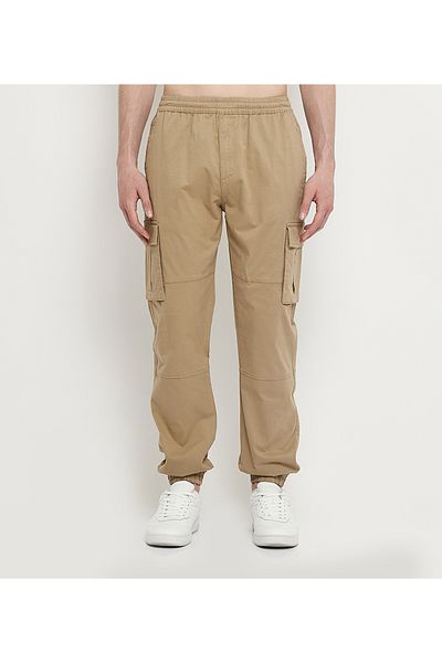 Aeropostale Men's Brown Plain Cargos Pants