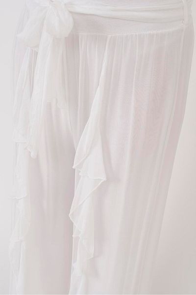 Park Moda 6133 Model - Silk Trousers, Belt Detail and Ruffle