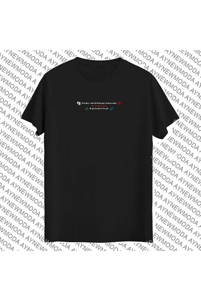 aynewmoda Σκελετός εμπριμέ μπλουζάκι Oversize