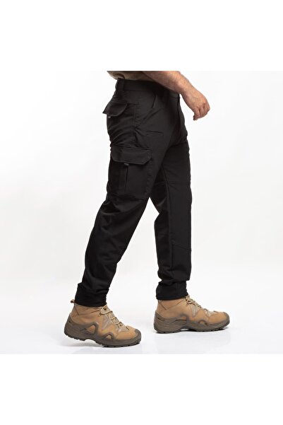 Polis Sepeti Tugan Taktikal Kargo Cepli Trekking Pantolon Siyah