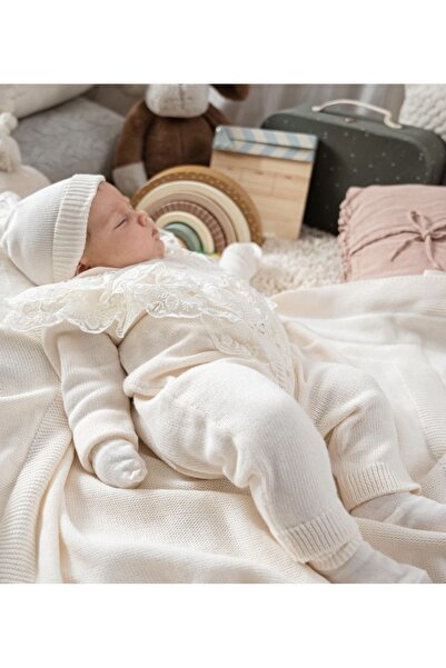 Nipperland 100% Natural Cotton Knitwear Lace 5-Piece Newborn Set