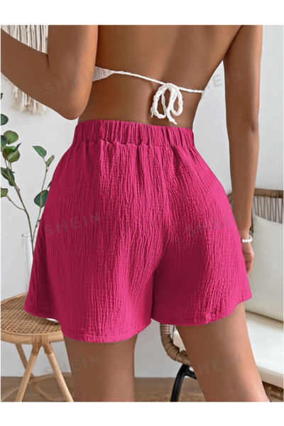 MOONBULL Pembe Belden Bağlamalı Şort