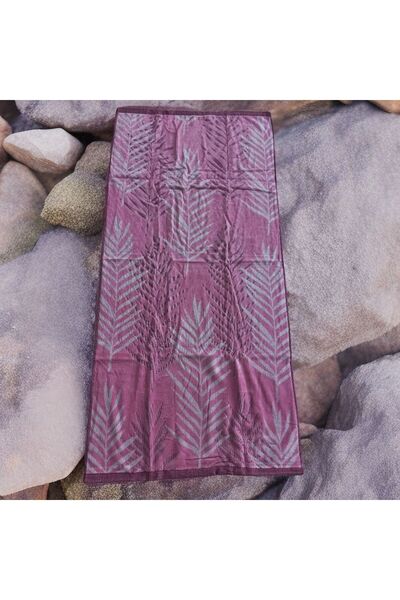 Özdilek 70x140 Pink Leaf Bath Towel