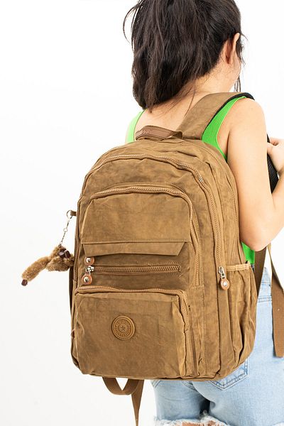 Çanta Trend Unisex Ultra Light Crinkle Backpack - Εισαγόμενο δώρο μαϊμού, πολλαπλές τσέπες