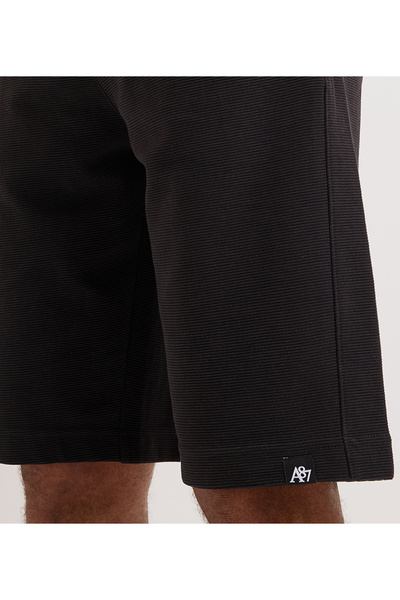 Aeropostale Men's Black Elastic String Waistband Shorts