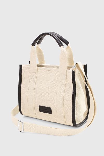 Housebags Black Canvas Tote Bag - Women's Soft