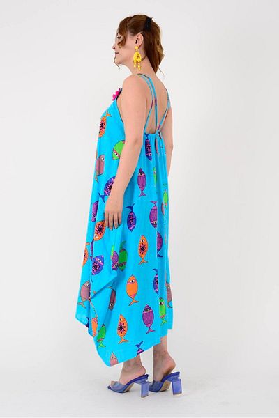 Park Moda AN10695 ROCHIE BRODATĂ CU DETALIU DE MOLAN DE PESȚI
