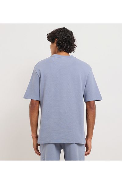 Aeropostale Men's Purple Plain Crew Neck Short Sleeve T-Shirt