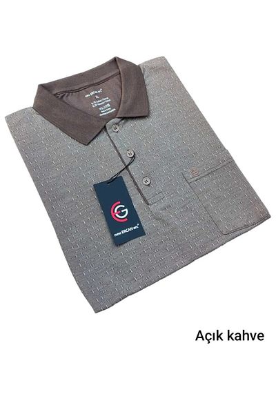 ercan triko [Ercan]Large Size Collar Pocket Father T-Shirt Top Quality Product